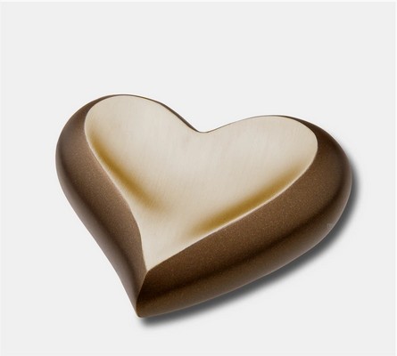 Coeur Bronze doré Martelé (Coeur Reliquaire)