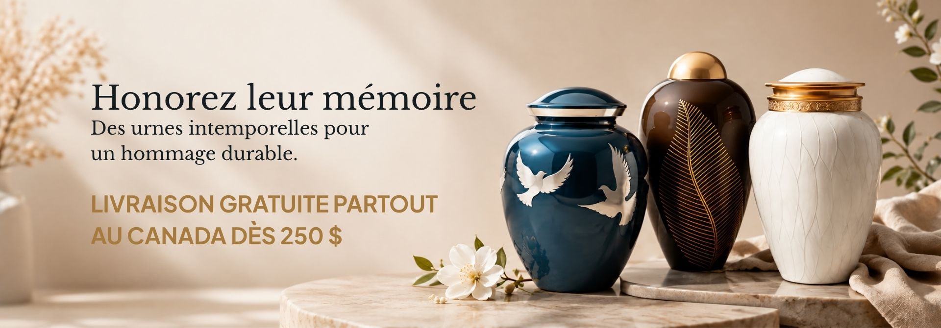 Magnifiques Urnes Funéraires pour cendres humaines