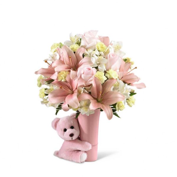 The FTD Baby Girl Big Hug Bouquet