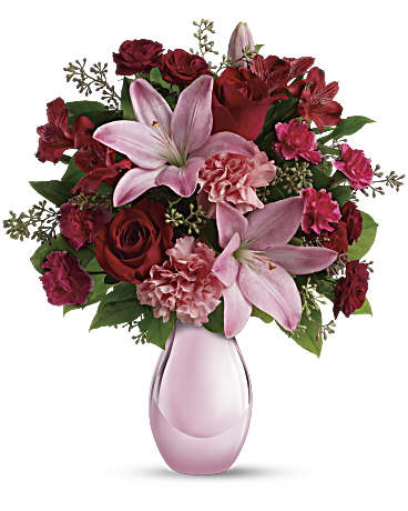 Bouquet Roses et perles
