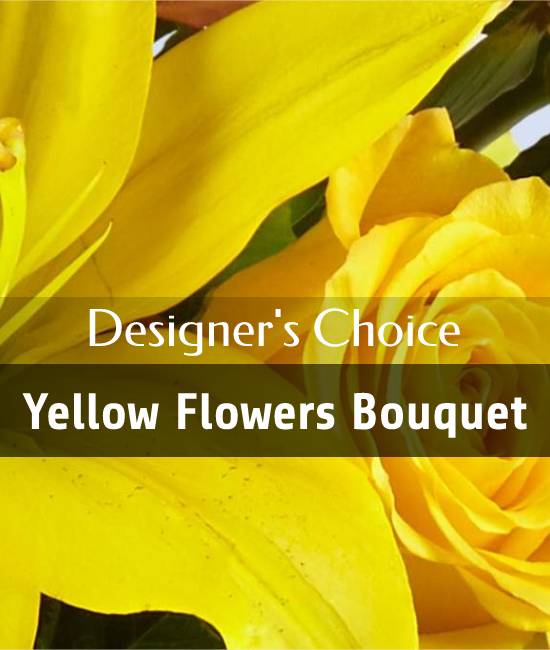 Choix du fleuriste - Bouquet teintes jaunes