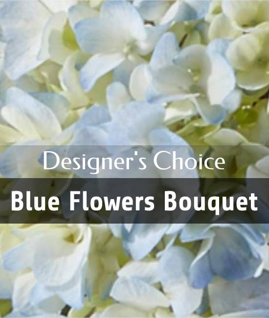 Choix du fleuriste - Bouquet teintes bleues